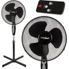 Image de Ventilateur sur Pied 40 cm avec Télécommande 40W Oscillant 3 Vitesses Timer 7,5 Heures Silencieux Ventilateur de Sol Noir pour Maison Bureau