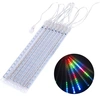 Image de Guirlande lumineuse solaire à LEDs Cônes de glace 144 LEDs 8x Cônes de glace RGB Rideau lumineux 2,4m Eclairage de Noël Décoration IP44 Lampe solaire