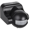 Image de Détecteur de mouvement PIR Capteur crépusculaire Infrarouge IP44 noir Portée 12m Charge max. 800/1200W MCE358 B