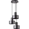Image de Lampe suspendue triple ronde minimaliste noire pour le salon Rif 3xE27 15W Sigma Lighting