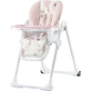 Image de Kinderkraft Yummy Chaise Haute Pliable, Rose