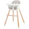 Image de Kinderkraft chaise haute pour enfant SIENNA - pour env. 6 ans jusqu'à 20 kg, gris, plastique PU