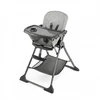 Image de Kinderkraft FOLDEE - chaise haute pliable - réglable - 3 positions de dossier - design compact - à partir de 6 mois - gris