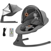 Image de Transat électrique 2 en 1 LUMI 2 de Kinderkraft - Transat avec mouvement latéral doux, 12 mélodies, minuterie & moustiquaire - Gris