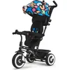 Image de Kinderkraft ASTON - tricycle - siège pivotant - grandes roues indestructibles - pliable - ceintures de sécurité - poignée parentale réglable - accessoires