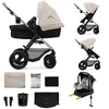 Image de Kinderkraft MOOV 2 AIR - Poussette 4 en 1 - Baignoire bébé, poussette et MINK PRO i-Size - Roues gonflables - Capote UPF50+ - Jusqu'à 27 kg - Gris