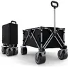 Image de Kinderkraft ROLLSTER Chariot de transport pliable, tout-terrain, charge jusqu'à 100 kg, noir