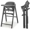 Image de Kinderkraft TINO   Chaise haute 3-en-1 jusqu'à 110 kg, pliable, harnais à 5 points, plateau amovible, chaise pour enfants et adultes, gris