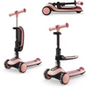 Image de Kinderkraft Trottinette évolutive 2 en 1 avec siège HALLEY 2 rose