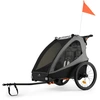 Image de Kinderkraft Remorque Vélo Enfant 2en1 NAVA WALK gris