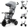 Image de Tricycle Kinderkraft FREEWAY 2 avec poignée de poussée, siège pivotant à 360°, harnais à 3 points, AIR COMFORT SYSTEM, de 9 mois à 5 ans, gris
