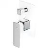 Image de Omnires Parma - Mitigeur Encastré 2 Sorties, Avec Corps D'encastrement, Chrome/blanc Pm7435crb