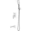 Image de Omnires Parma - Mitigeur De Baignoire Encastré, Montage 3 Trous, Avec Corps D'Encastrement, Avec Accessoires, Chrome/blanc Syspmw01crb