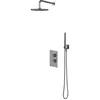 Image de Omnires Contour - Set De Douche Avec Thermostat Encastré, Avec Corps D’encastrement, Diamètre 25 Cm, Chrome Sysct11cr