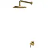 Image de Omnires Y - Set Mitigeur De Douche Encastré Et Douche De Tête, Avec Corps D'Encastrement, Diamètre 25 Cm, Doré Sysy36gl