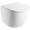 Image de Omnires Ottawa Comfort - Wc Suspendu Avec Abattant Softclose, Rimless, Blanc Mat Ottawaspmwbm