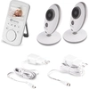 Image de Lionelo Babyline 5.1 Babyphone avec caméra Moniteur bébé Communication bidirectionnelle Portée de 300 mètres Deux caméras dans le kit Mode nuit Système VOXBlanc