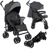 Image de Lionelo Irma poussette pliable petite poussette de voyage avec position allongée noir