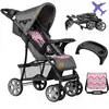 Image de Lionelo Emma Buggy petite poussette pliable avec position allongée Rose