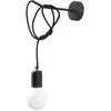 Image de Applique EDISON noir 1xE27 15W tissu/acier 100x23x8cm Sollux Lighting