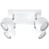 Image de SOLLUX OCULARE Plafonnier quadruple éclairage Ampoule en acier LED Abat-jour circulaire minimaliste Installation facile Couleur White 25x16x8 cm 25 x 25 x 25 x 16cm