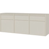 Image de Selsey Evo - Buffet 3 portes suspendues avec 3 tiroirs, beige clair, 154 cm
