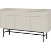 Image de Selsey Evo - Buffet 3 portes avec 3 tiroirs, beige clair avec structure métallique, 154 cm