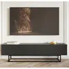 Image de Selsey Veldio - Buffet TV, noir avec structure métallique, 175 cm
