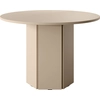 Image de Selsey Hexa - Table de salle à manger ronde, beige cappuccino, 110 cm