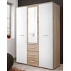 Image de Armoire avec miroir pour chambre d'enfant EMAN - largeur 135 cm, chêne sonoma / blanc