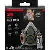 Image de demi-masque 3M 6200, réutilisable, taille moyenne, pour les travaux de peinture par pulvérisation et de ponçage, avec fermeture à baïonnette, confortable