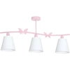 Image de Suspension ALICE rose et blanche, 3xE14x40W, métal, dimensions : 40x75x15 cm, IP20, Milagro