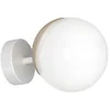 Image de Applique murale SFERA, blanc et bois clair, 1xE14x40W, verre, dim. : 15x15x20 cm, IP20, Milagro
