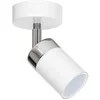Image de Applique murale JOKER blanche chromée 1xGU10x40W en métal, dimensions : 13x11x11 cm, IP20, Milagro