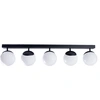 Image de Plafonnier SFERA blanc et noir, 5 x E14 x 40 W, en verre, dimensions : 20 x 100 x 20 cm, IP20, Milagro