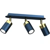 Image de Spot JOKER bleu et doré 3xE27x60W en métal, dimensions : 13x34x6 cm, IP20, Milagro