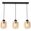 Image de Lustre SOMBRA noir et thé 3xE27x60W en verre, dimensions : 90x60x14 cm, IP20, Milagro