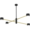 Image de Lustre CROSS noir et or 4xG53x12W en métal, dimensions : 58x106x106 cm, IP20, Milagro