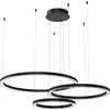 Image de Lustre LED GALAXIA noir et blanc 85 W, blanc chaud 5100 lm, métal, dimensions : 100 x 115 x 80 cm, IP20, Milagro