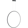 Image de Suspension LED Saturno noire 46 W, blanc neutre 2500 lm, aluminium, dimensions : 130 x 80 x 6 cm, IP44, Milagro
