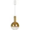 Image de Suspension TORONTO dor ©e-transparente-blanche 1xGU10x8W en verre, dimensions : 167x25x25 cm, IP20, Milagro