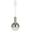 Image de Suspension TORONTO argentée et transparente, 1xGU10x8W, verre, dimensions : 167 x 25 x 25 cm, IP20, Milagro
