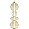 Image de Plafonnier LED DAPHNE 36 W, 3000 K, 4619 lm, verre doré transparent, dimensions : 175 x 20 x 20 cm, IP20, Milagro