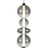 Image de Plafonnier LED DAPHNE 36 W, 3000 K, 4619 lm, verre noir, dimensions : 185 x 20 x 20 cm, IP20, Milagro