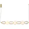 Image de Suspension LED Caro dorée et transparente 42 W, blanc chaud, 5406 lm, verre, dimensions : 133 x 110 x 17 cm, IP20, Milagro