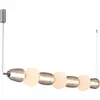 Image de Suspension LED Caro argentée et transparente, 42 W, blanc chaud, 5406 lm, verre, dimensions : 133 x 110 x 17 cm, IP20, Milagro