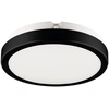 Image de Plafonnier LED rond Vera noir et blanc 12 W, lumière blanche neutre 1 250 lm, plastique, dimensions : 6,3 x 18 x 18 cm, IP65, Eko-Light
