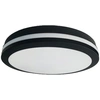 Image de Plafonnier LED rond Marlon noir et blanc 18 W, blanc neutre 2400 lm, plastique, dimensions : 5,2 x 22 x 22 cm, IP54, Eko-Light