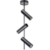 Image de Spot plafonnier mural rond triple moderne noir sur bras 3xGU10 25W Leda Sigma Lighting