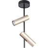Image de Plafonnier mural rond double moderne noir-doré cantilever 2xGU10 25W Leda Sigma Lighting